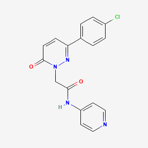 molecular formula C17H13ClN4O2 B4517825 2-(3-(4-chlorophenyl)-6-oxopyridazin-1(6H)-yl)-N-(pyridin-4-yl)acetamide 