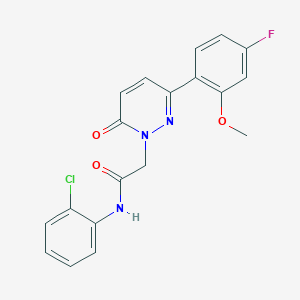 molecular formula C19H15ClFN3O3 B4517829 N-(2-chlorophenyl)-2-[3-(4-fluoro-2-methoxyphenyl)-6-oxopyridazin-1(6H)-yl]acetamide 