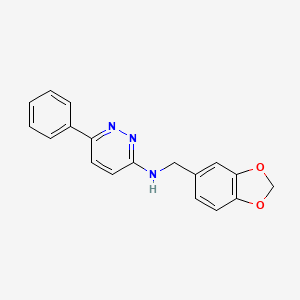 molecular formula C18H15N3O2 B4517850 N-(1,3-benzodioxol-5-ylmethyl)-6-phenylpyridazin-3-amine 