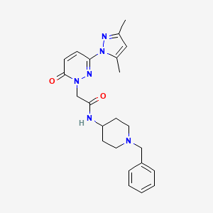 molecular formula C23H28N6O2 B4517898 N-(1-benzylpiperidin-4-yl)-2-[3-(3,5-dimethyl-1H-pyrazol-1-yl)-6-oxopyridazin-1(6H)-yl]acetamide 