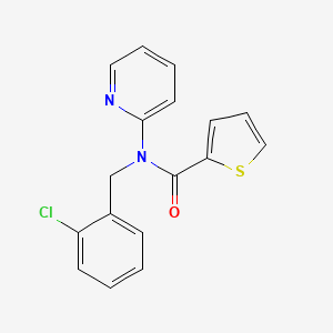 molecular formula C17H13ClN2OS B4517918 N-[(2-CHLOROPHENYL)METHYL]-N-(PYRIDIN-2-YL)THIOPHENE-2-CARBOXAMIDE 
