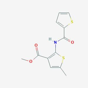 molecular formula C12H11NO3S2 B451792 METHYL 5-METHYL-2-[(2-THIENYLCARBONYL)AMINO]-3-THIOPHENECARBOXYLATE 