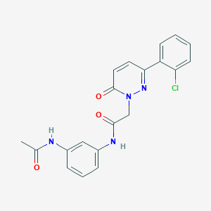 molecular formula C20H17ClN4O3 B4518065 N-[3-(acetylamino)phenyl]-2-[3-(2-chlorophenyl)-6-oxopyridazin-1(6H)-yl]acetamide 