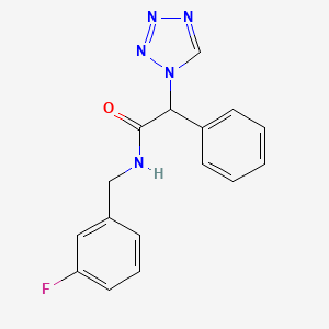 molecular formula C16H14FN5O B4518112 N-(3-fluorobenzyl)-2-phenyl-2-(1H-tetrazol-1-yl)acetamide 