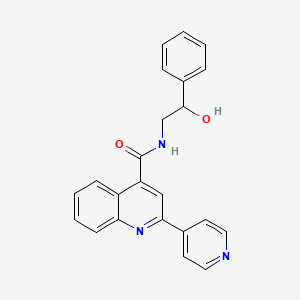 molecular formula C23H19N3O2 B4518255 N-(2-hydroxy-2-phenylethyl)-2-(4-pyridyl)-4-quinolinecarboxamide 