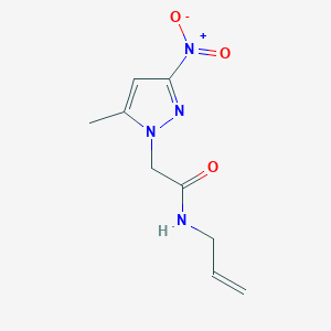 molecular formula C9H12N4O3 B451854 N-allyl-2-{3-nitro-5-methyl-1H-pyrazol-1-yl}acetamide 