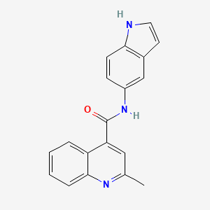 molecular formula C19H15N3O B4518569 N-(1H-indol-5-yl)-2-methylquinoline-4-carboxamide 