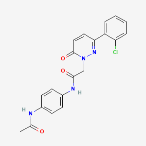 molecular formula C20H17ClN4O3 B4518675 N-[4-(acetylamino)phenyl]-2-[3-(2-chlorophenyl)-6-oxopyridazin-1(6H)-yl]acetamide 