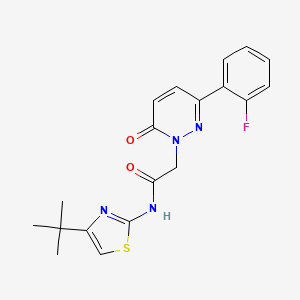molecular formula C19H19FN4O2S B4518689 N-[(2Z)-4-tert-butyl-1,3-thiazol-2(3H)-ylidene]-2-[3-(2-fluorophenyl)-6-oxopyridazin-1(6H)-yl]acetamide 