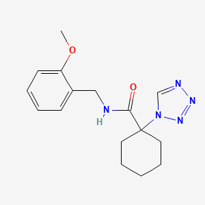 molecular formula C16H21N5O2 B4518722 N-(2-methoxybenzyl)-1-(1H-tetrazol-1-yl)cyclohexanecarboxamide 