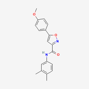 molecular formula C19H18N2O3 B4518737 N-(3,4-dimethylphenyl)-5-(4-methoxyphenyl)-3-isoxazolecarboxamide 