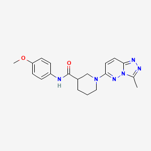 molecular formula C19H22N6O2 B4518771 N-(4-methoxyphenyl)-1-(3-methyl[1,2,4]triazolo[4,3-b]pyridazin-6-yl)piperidine-3-carboxamide 