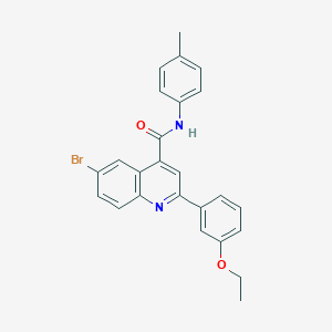 molecular formula C25H21BrN2O2 B451879 6-bromo-2-(3-ethoxyphenyl)-N-(4-methylphenyl)quinoline-4-carboxamide 