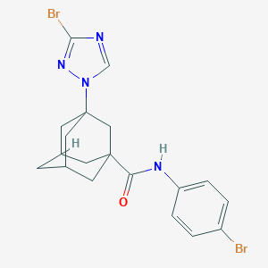 molecular formula C19H20Br2N4O B451882 N~1~-(4-BROMOPHENYL)-3-(3-BROMO-1H-1,2,4-TRIAZOL-1-YL)-1-ADAMANTANECARBOXAMIDE 