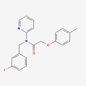 molecular formula C21H19FN2O2 B4518871 N-[(3-FLUOROPHENYL)METHYL]-2-(4-METHYLPHENOXY)-N-(PYRIDIN-2-YL)ACETAMIDE 