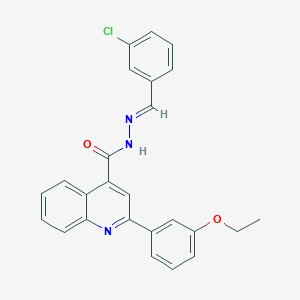 molecular formula C25H20ClN3O2 B451890 N'-(3-chlorobenzylidene)-2-(3-ethoxyphenyl)-4-quinolinecarbohydrazide 