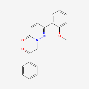 molecular formula C19H16N2O3 B4518912 6-(2-methoxyphenyl)-2-(2-oxo-2-phenylethyl)pyridazin-3(2H)-one 