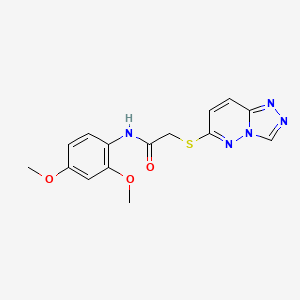 molecular formula C15H15N5O3S B4519023 N-(2,4-dimethoxyphenyl)-2-([1,2,4]triazolo[4,3-b]pyridazin-6-ylsulfanyl)acetamide 