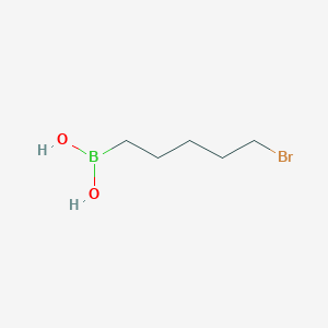 molecular formula C5H12BBrO2 B045191 (5-Bromopentyl)boronic acid CAS No. 120986-85-8