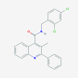 molecular formula C24H18Cl2N2O B451910 N-(2,4-dichlorobenzyl)-3-methyl-2-phenyl-4-quinolinecarboxamide 