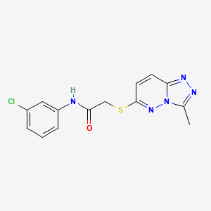 molecular formula C14H12ClN5OS B4519114 N-(3-chlorophenyl)-2-[(3-methyl[1,2,4]triazolo[4,3-b]pyridazin-6-yl)sulfanyl]acetamide 