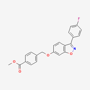 molecular formula C22H16FNO4 B4519120 methyl 4-({[3-(4-fluorophenyl)-1,2-benzisoxazol-6-yl]oxy}methyl)benzoate 