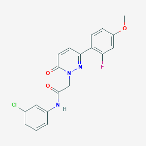 molecular formula C19H15ClFN3O3 B4519154 N-(3-chlorophenyl)-2-[3-(2-fluoro-4-methoxyphenyl)-6-oxopyridazin-1(6H)-yl]acetamide 