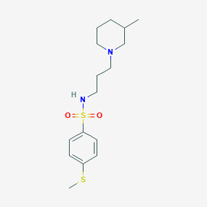 molecular formula C16H26N2O2S2 B4519243 N-[3-(3-methyl-1-piperidinyl)propyl]-4-(methylthio)benzenesulfonamide 