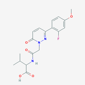 molecular formula C18H20FN3O5 B4519410 N-{[3-(2-fluoro-4-methoxyphenyl)-6-oxo-1(6H)-pyridazinyl]acetyl}valine 