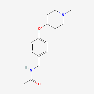 molecular formula C15H22N2O2 B4519446 N-{4-[(1-methyl-4-piperidinyl)oxy]benzyl}acetamide 