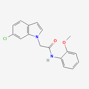 molecular formula C17H15ClN2O2 B4519450 2-(6-chloro-1H-indol-1-yl)-N-(2-methoxyphenyl)acetamide 