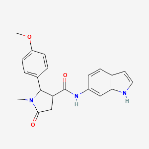 molecular formula C21H21N3O3 B4519466 N-(1H-indol-6-yl)-2-(4-methoxyphenyl)-1-methyl-5-oxopyrrolidine-3-carboxamide 