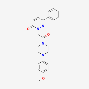 molecular formula C23H24N4O3 B4519499 2-(2-(4-(4-methoxyphenyl)piperazin-1-yl)-2-oxoethyl)-6-phenylpyridazin-3(2H)-one 