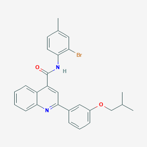 molecular formula C27H25BrN2O2 B451951 N-(2-bromo-4-methylphenyl)-2-[3-(2-methylpropoxy)phenyl]quinoline-4-carboxamide 