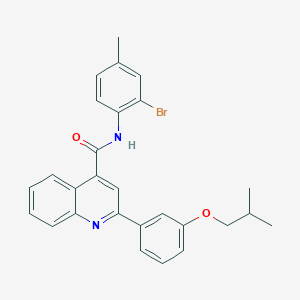 N-(2-bromo-4-methylphenyl)-2-[3-(2-methylpropoxy)phenyl]quinoline-4-carboxamide