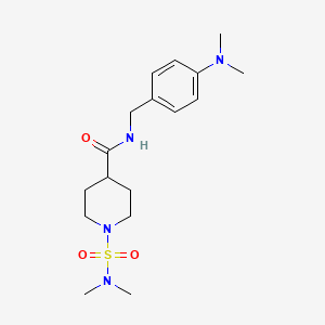 molecular formula C17H28N4O3S B4519532 N-[4-(dimethylamino)benzyl]-1-[(dimethylamino)sulfonyl]-4-piperidinecarboxamide 