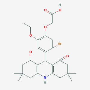 [5-Bromo-2-ethoxy-4-(3,3,6,6-tetramethyl-1,8-dioxo-1,2,3,4,5,6,7,8,9,10-decahydro-9-acridinyl)phenoxy]acetic acid