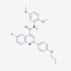 6-bromo-N-(2,5-dimethoxyphenyl)-2-(4-propoxyphenyl)quinoline-4-carboxamide