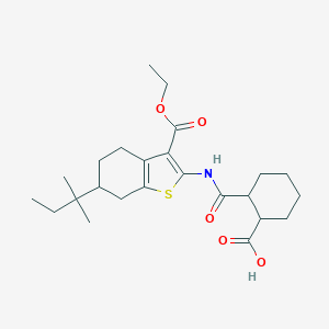 2-({[3-(Ethoxycarbonyl)-6-tert-pentyl-4,5,6,7-tetrahydro-1-benzothien-2-yl]amino}carbonyl)cyclohexanecarboxylic acid