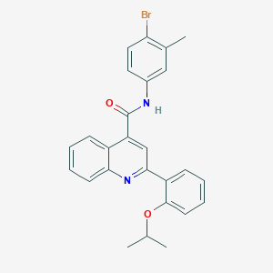 molecular formula C26H23BrN2O2 B451969 N-(4-bromo-3-methylphenyl)-2-(2-isopropoxyphenyl)-4-quinolinecarboxamide 