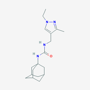 molecular formula C18H28N4O B451970 N-(1-adamantyl)-N'-[(1-ethyl-3-methyl-1H-pyrazol-4-yl)methyl]urea 