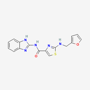 molecular formula C16H13N5O2S B4519714 N-(1H-benzimidazol-2-yl)-2-[(furan-2-ylmethyl)amino]-1,3-thiazole-4-carboxamide 