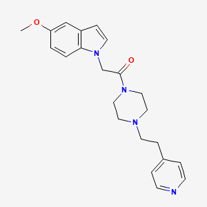 molecular formula C22H26N4O2 B4519786 5-methoxy-1-(2-oxo-2-{4-[2-(4-pyridinyl)ethyl]-1-piperazinyl}ethyl)-1H-indole 