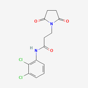 molecular formula C13H12Cl2N2O3 B4519825 N-(2,3-dichlorophenyl)-3-(2,5-dioxo-1-pyrrolidinyl)propanamide 