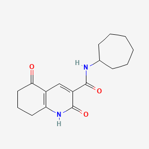 molecular formula C17H22N2O3 B4519843 N-cycloheptyl-2,5-dioxo-1,2,5,6,7,8-hexahydroquinoline-3-carboxamide 
