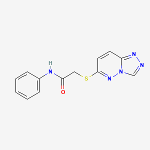molecular formula C13H11N5OS B4519959 N-phenyl-2-([1,2,4]triazolo[4,3-b]pyridazin-6-ylsulfanyl)acetamide 