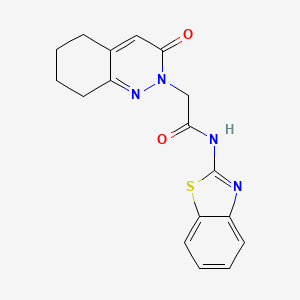 molecular formula C17H16N4O2S B4519971 N-(1,3-benzothiazol-2-yl)-2-(3-oxo-5,6,7,8-tetrahydrocinnolin-2(3H)-yl)acetamide 
