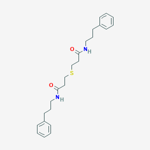 molecular formula C24H32N2O2S B452007 N-(3-PHENYLPROPYL)-3-({2-[(3-PHENYLPROPYL)CARBAMOYL]ETHYL}SULFANYL)PROPANAMIDE 