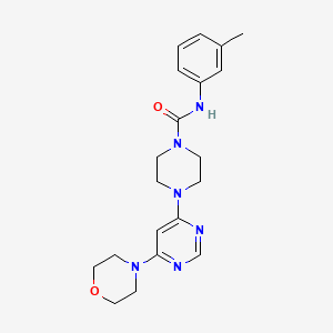 molecular formula C20H26N6O2 B4520109 N-(3-methylphenyl)-4-[6-(4-morpholinyl)-4-pyrimidinyl]-1-piperazinecarboxamide 