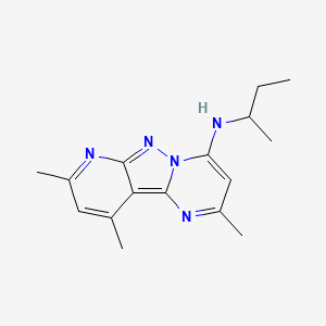 molecular formula C16H21N5 B4520203 N-butan-2-yl-4,11,13-trimethyl-3,7,8,10-tetrazatricyclo[7.4.0.02,7]trideca-1,3,5,8,10,12-hexaen-6-amine 